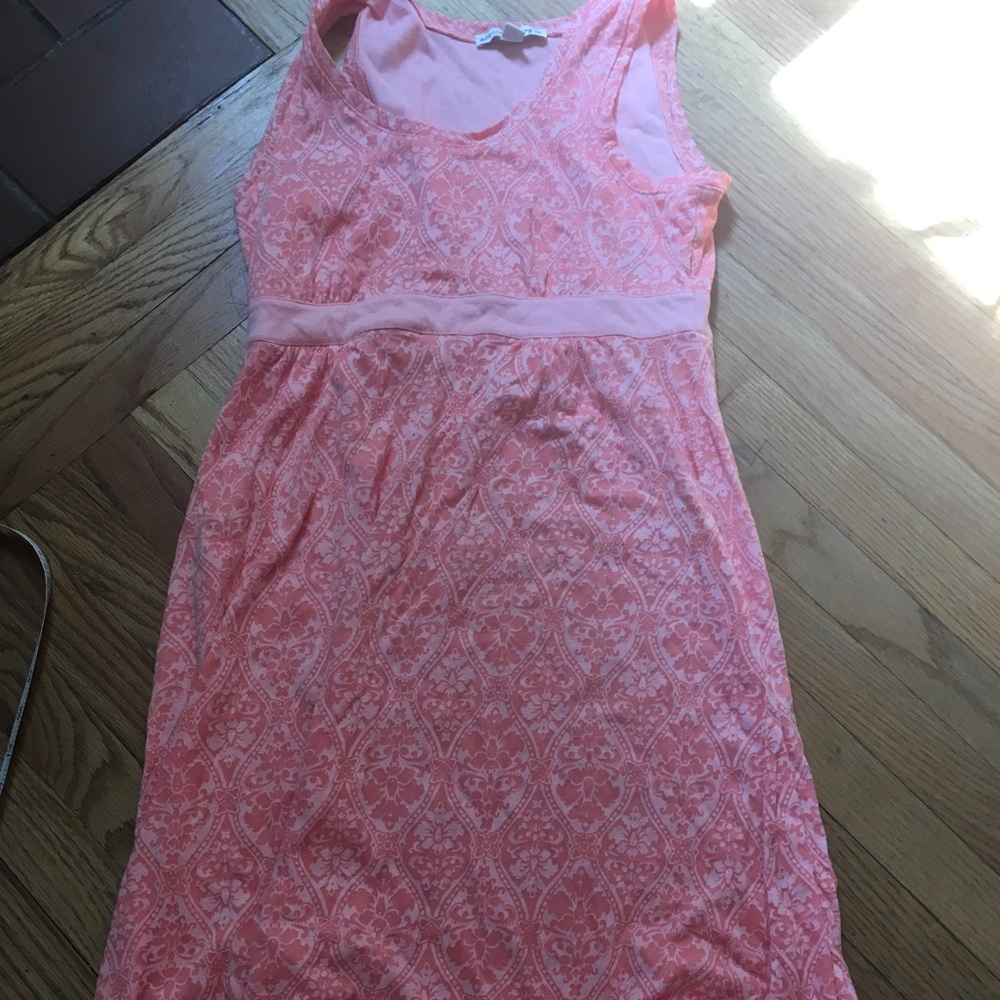 Athleta Peach soft cotton T-shirt knit dress
